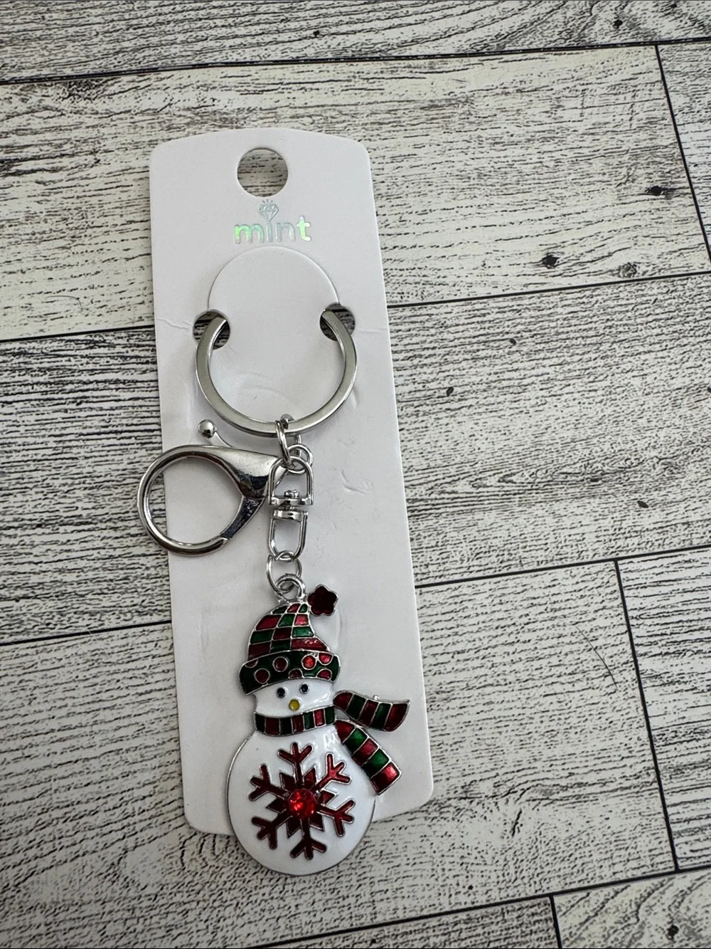 Mint festive snowman